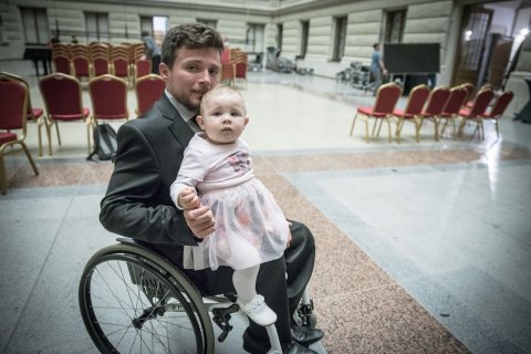 Filip Pšenčík s dcerou